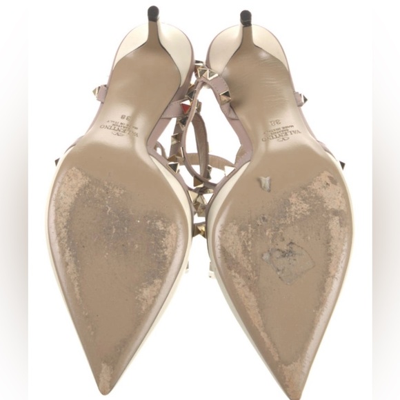 Valentino Rockstud Accents Leather T strap pumps - Picture 4 of 5